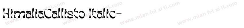 HimaliaCallisto Italic字体转换